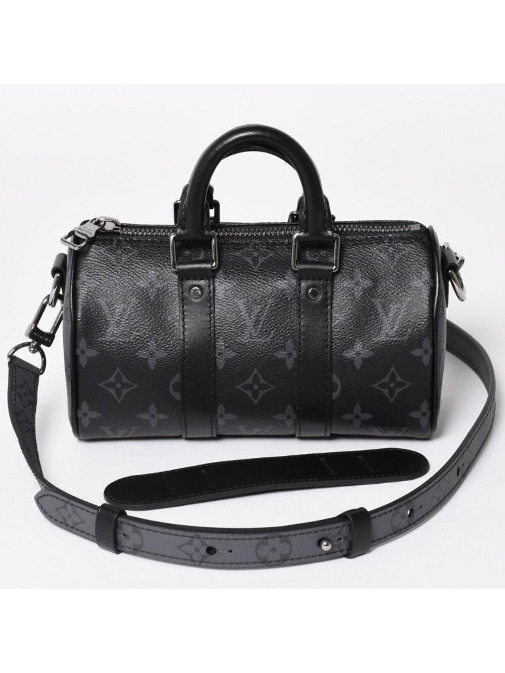 Louis Vuitton Shoulder Bag Keepall XS 2-Way Black Gray